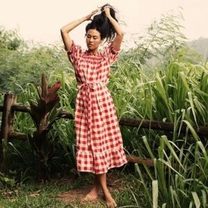 DOEN Rhone dress cherry red L